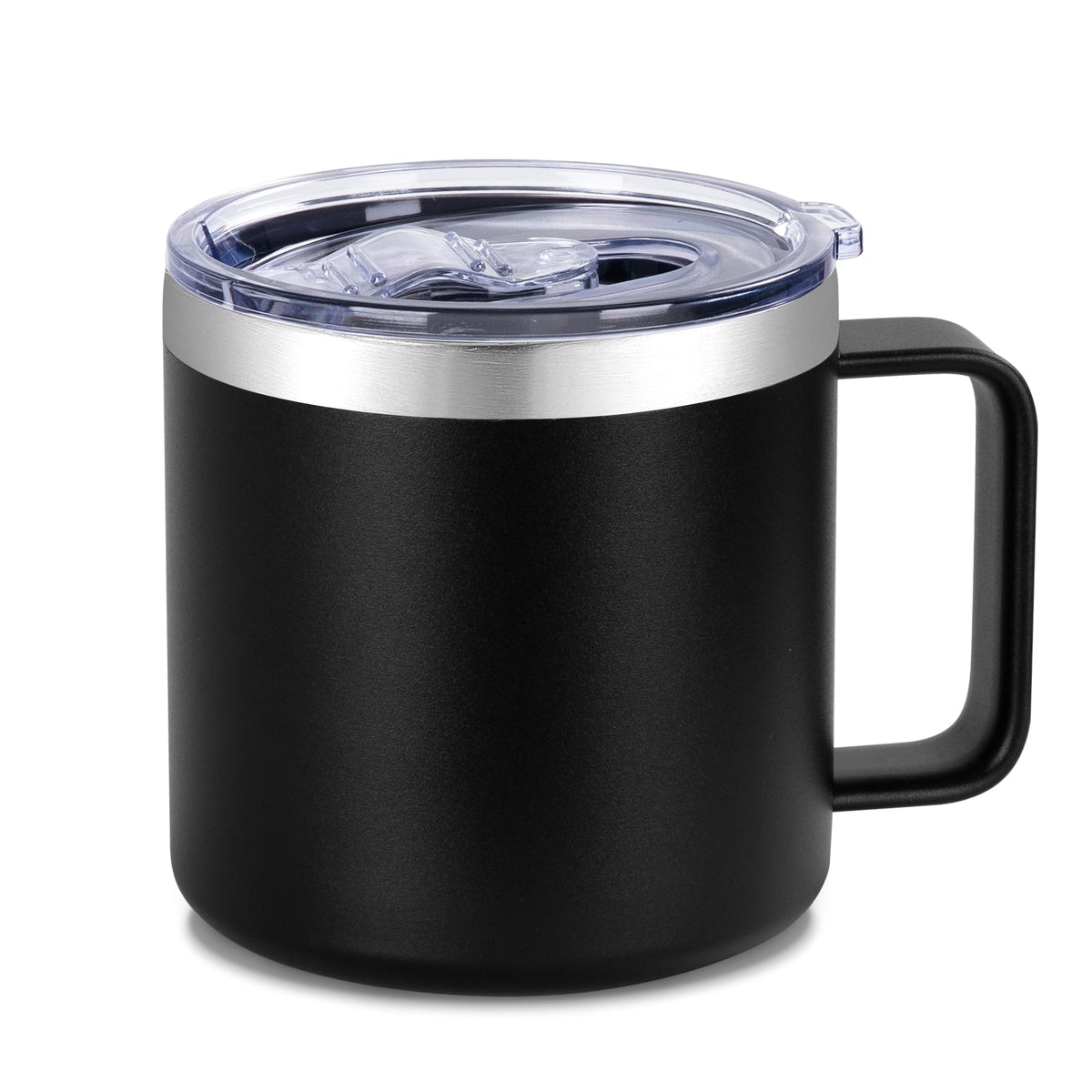 14 oz Insulated Stainless Steel Travel Coffee Mug with Handle and Lid T94799