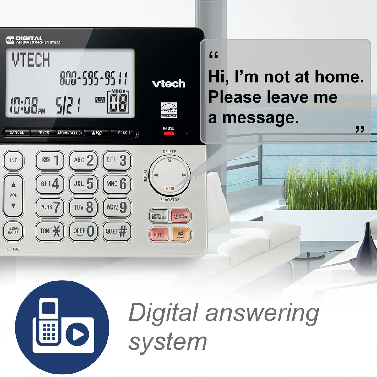 Corded/Cordless Phone System with 2 Handsets I537