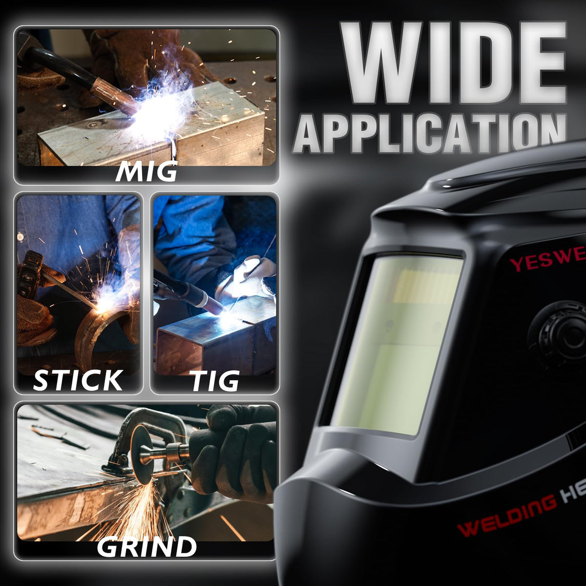 Auto Darkening Welding Helmet True Color V115008