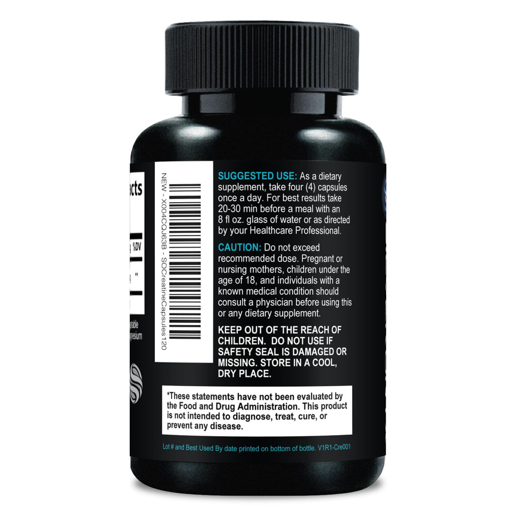 Micronized Creatine Monohydrate 3000mg 60 Capsules G31349