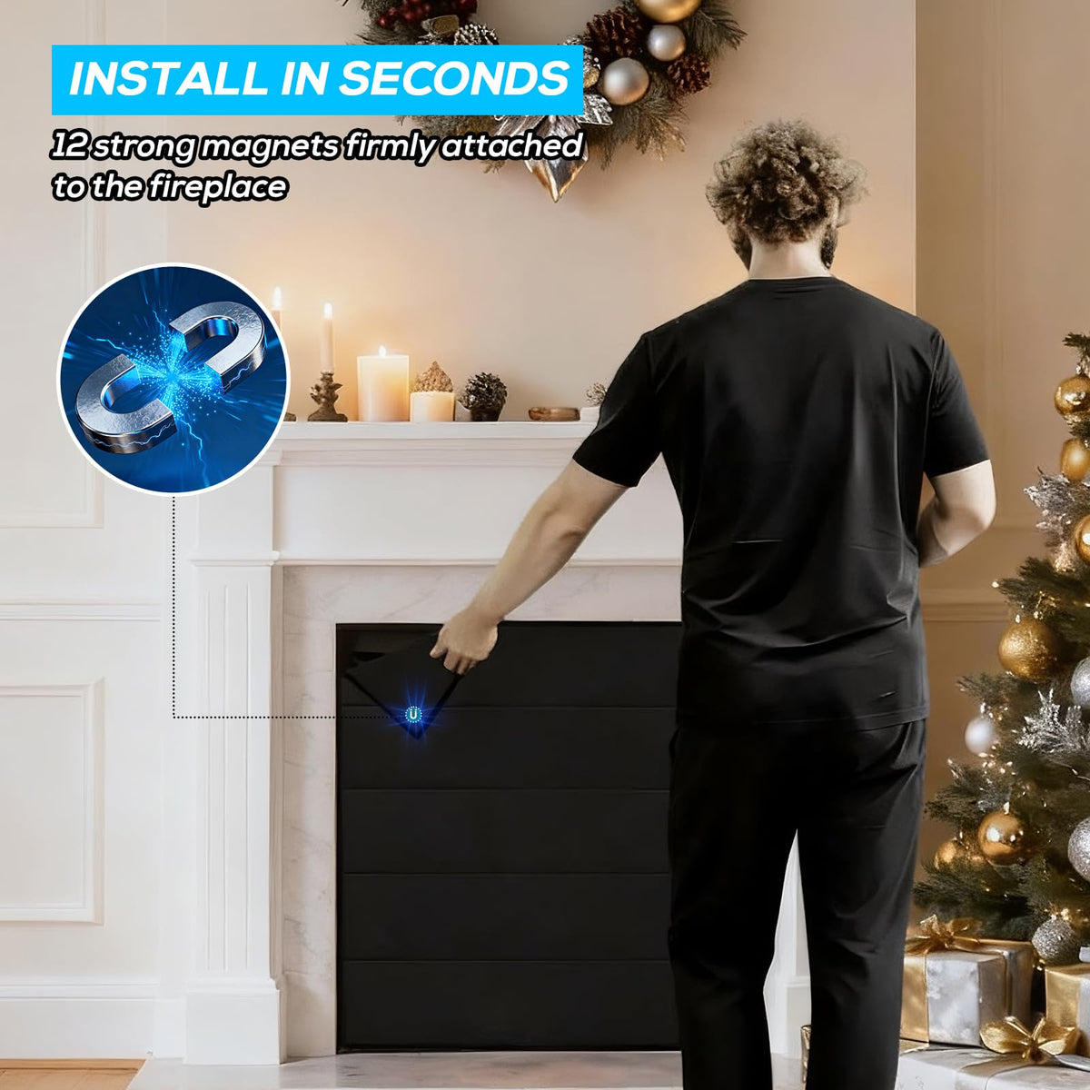 Magnetic Fireplace Cover 36x24 Inch U64549