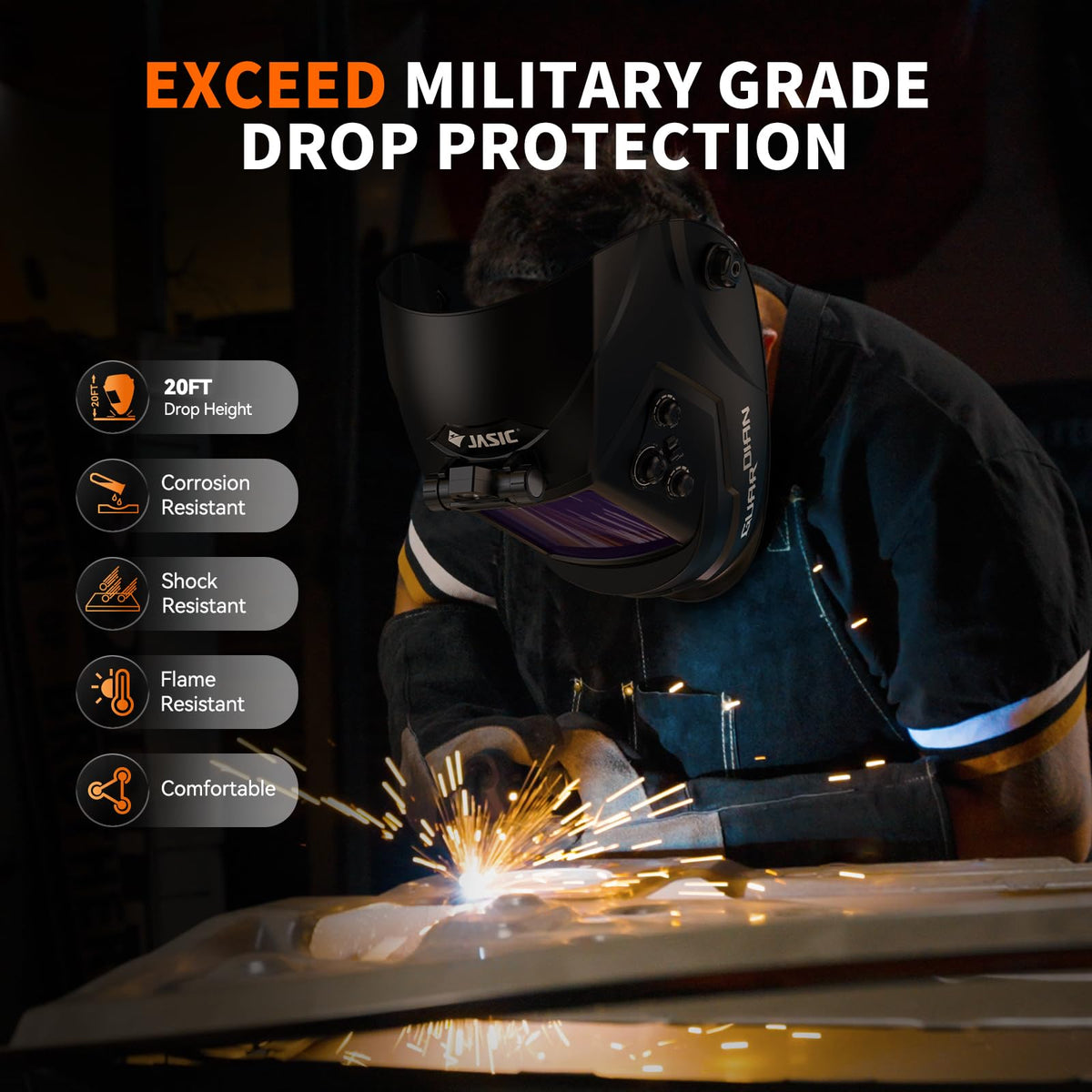 Auto Darkening Welding Helmet with Light F6206