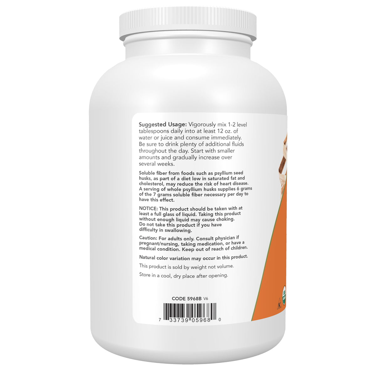 Organic Whole Psyllium Husks 12 oz A705639