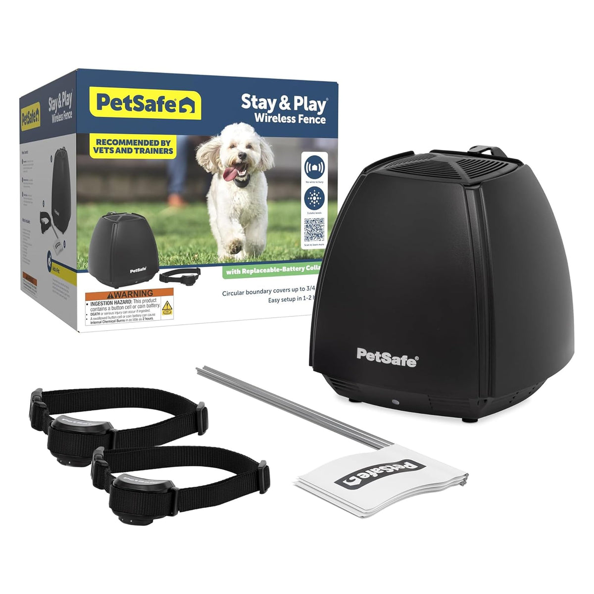 Wireless Fence, 2 Dog, Up to 3/4 Acre Q6791