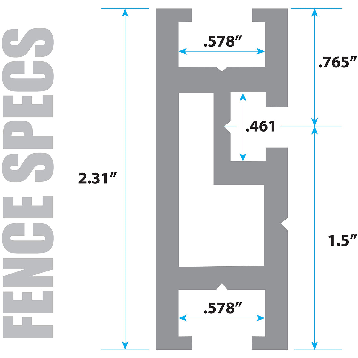Aluminum Miter Gauge Fence with Flip Stop L65670