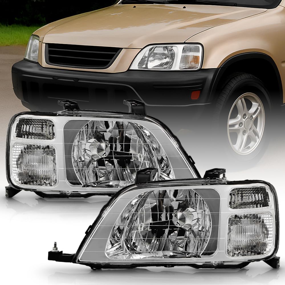 Black Headlights Headlamps Pair Replacement Left+Right W3081