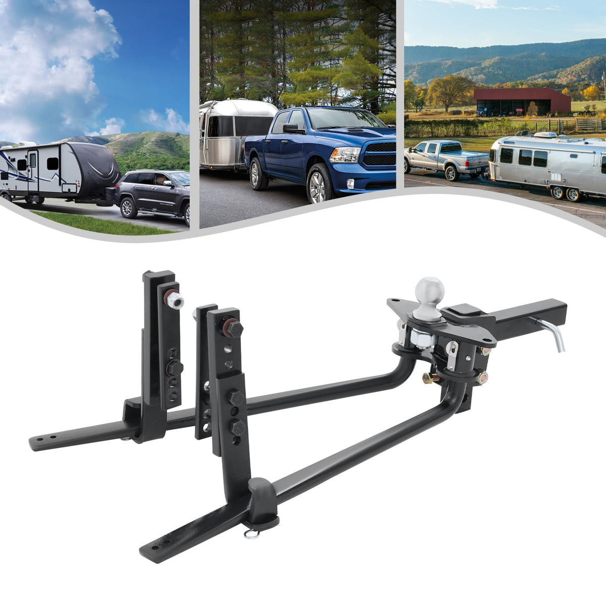 2 Point Weight Distribution Hitch with Sway Control, 8000 lbs. Capacity Q945719