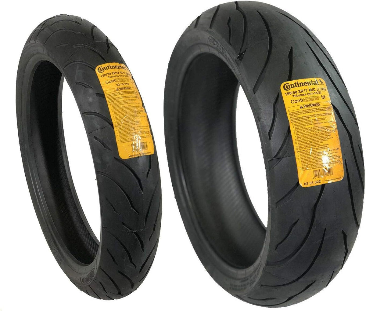 Motorcycle Tire Set 120/70zr17 Front & 190/50zr17 Rear U6640