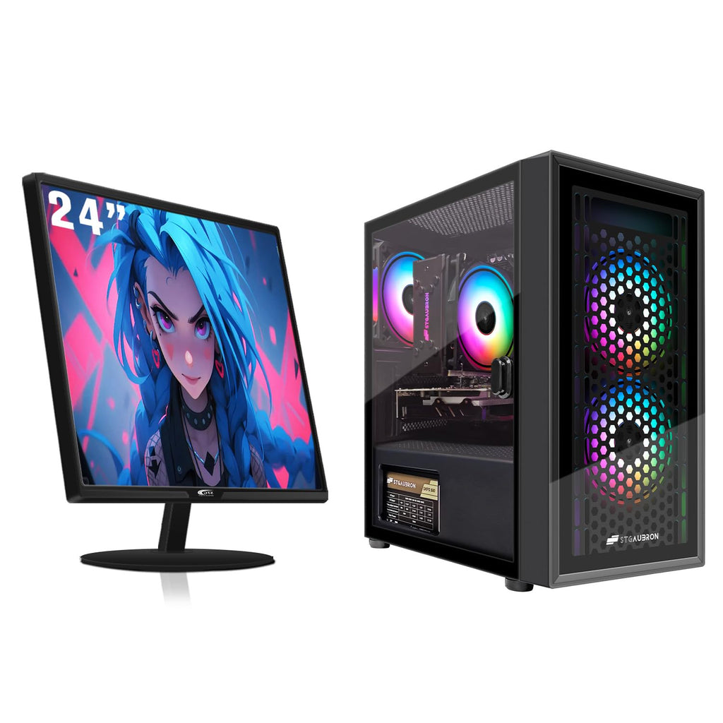 Gaming PC Bundle with 24Inch FHD LED Monitor, Intel Core i5, 16G RAM, 512G SSD V794014