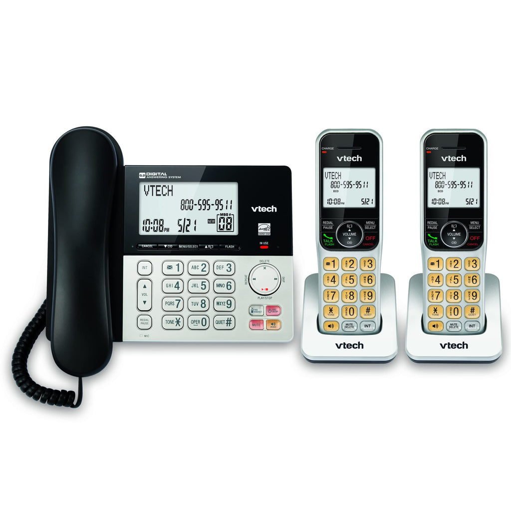 Corded/Cordless Phone System with 2 Handsets I537