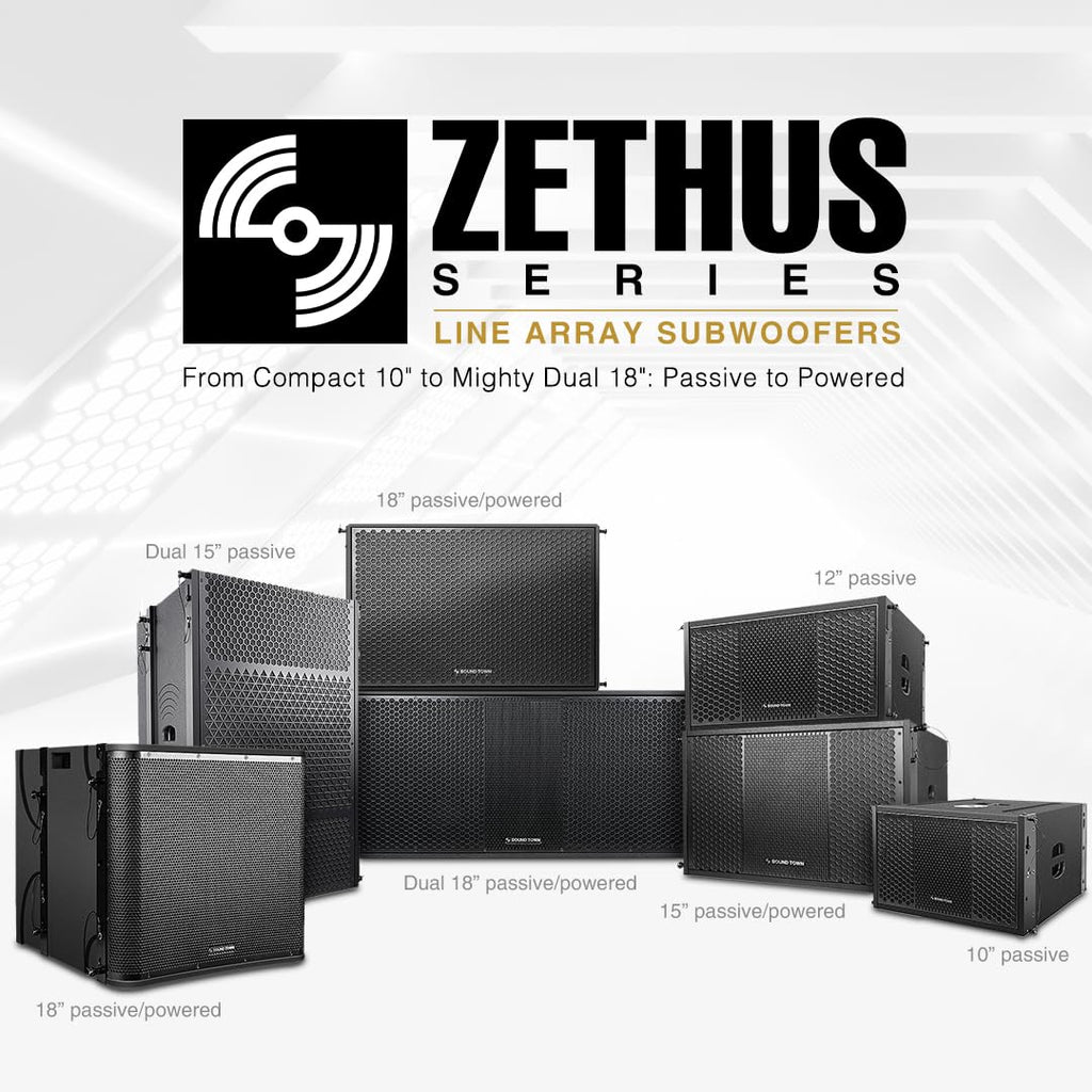 Black 18” 1600W Powered Line Array Subwoofer K1103