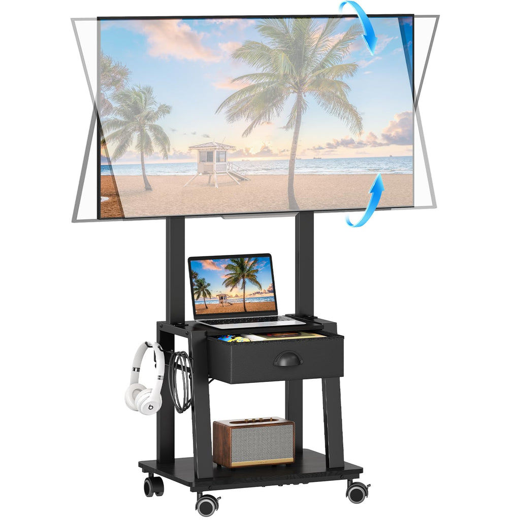 23-60 Inch Mobile TV Stand with Drawer D91504