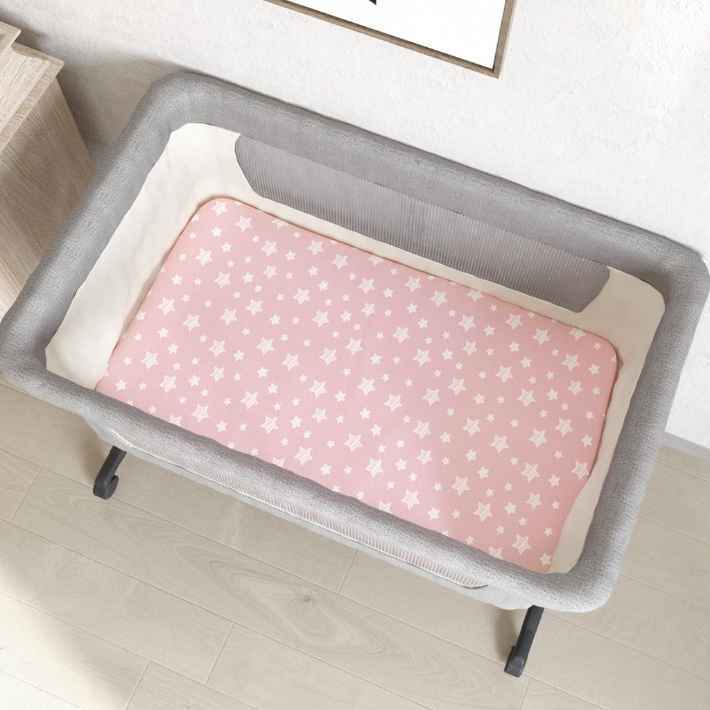 Pink 4 Pack Bassinet Sheets O4118