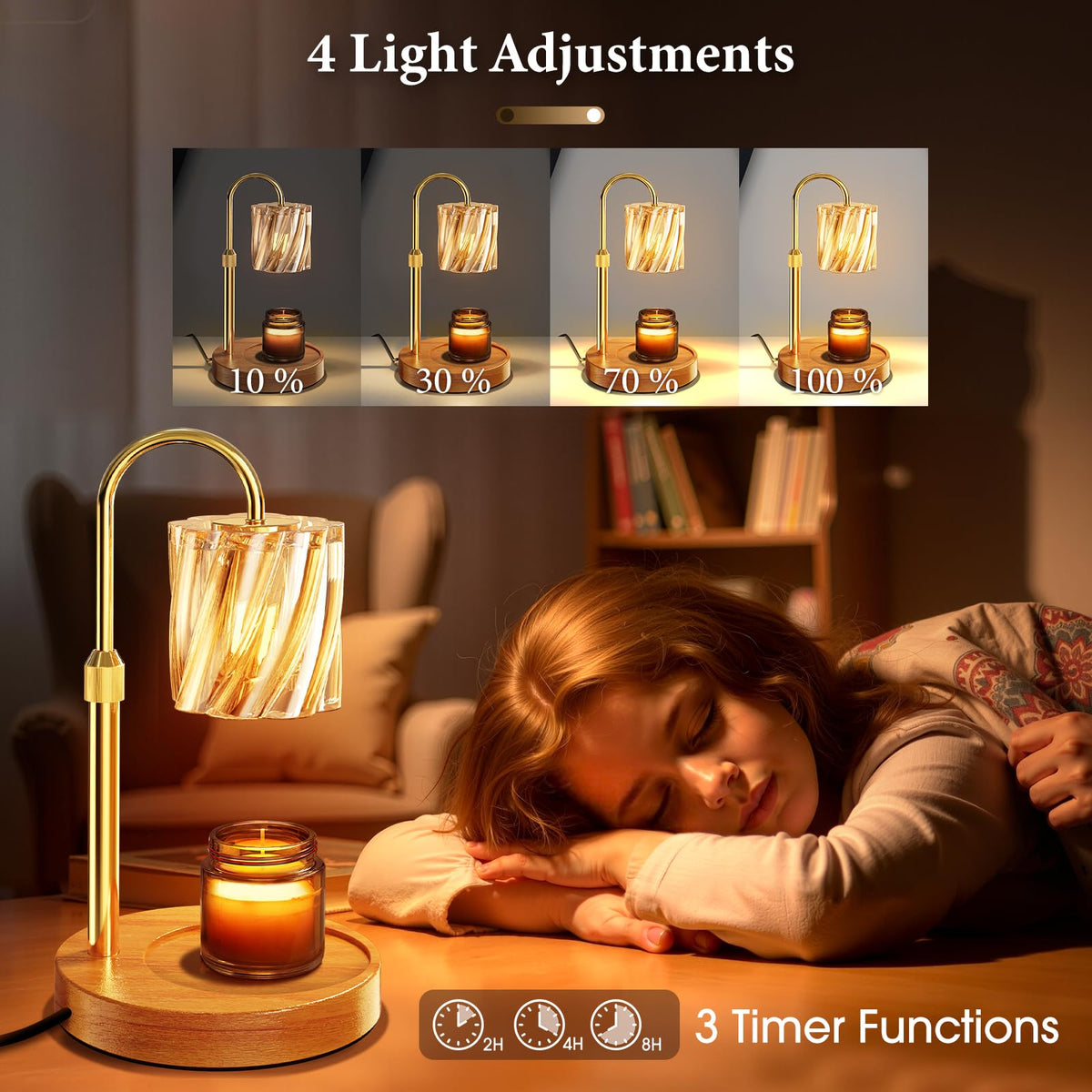 Candle Warmer Lamp with Timer Dimmer W43229