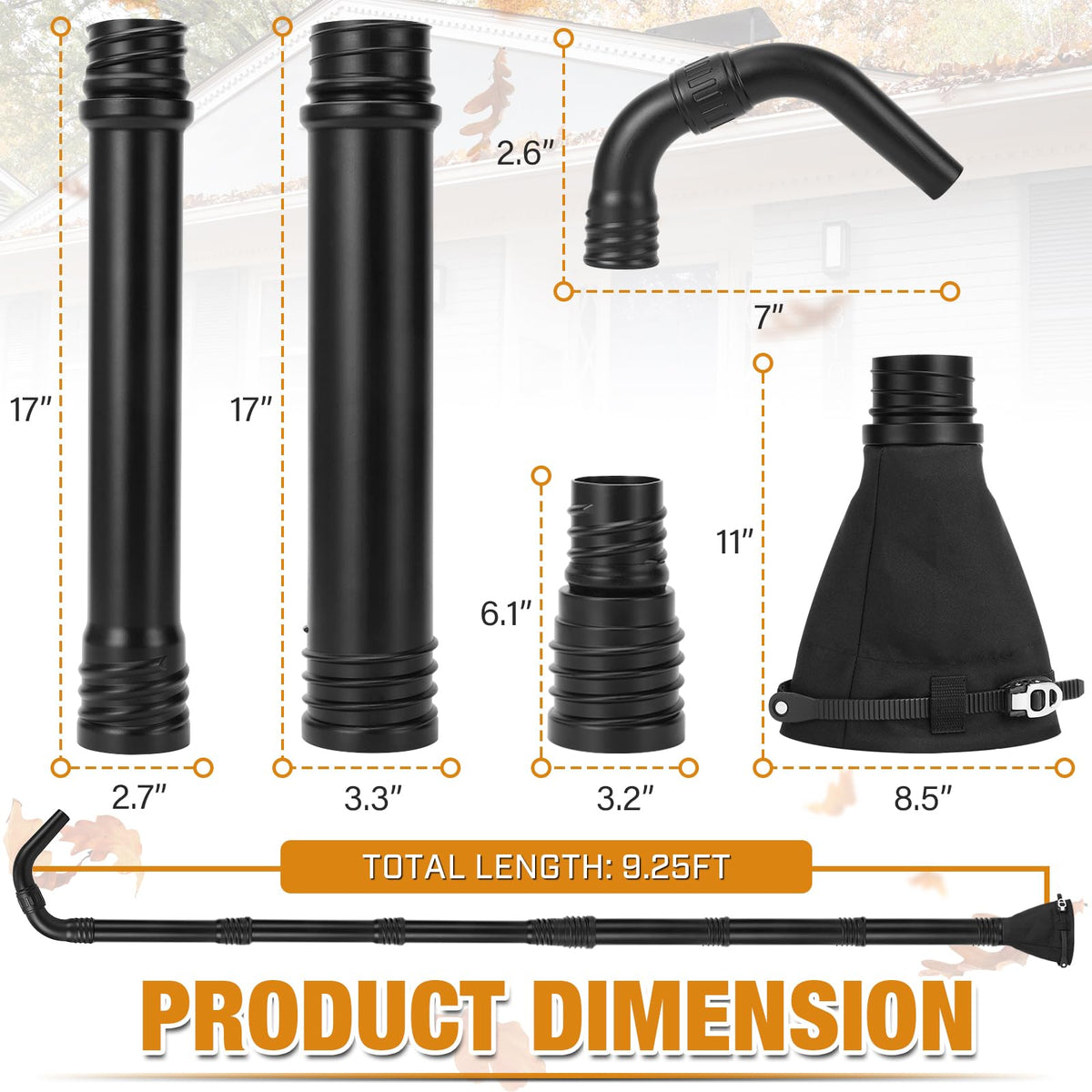 Leaf Blower Attachment with Reflector Z353