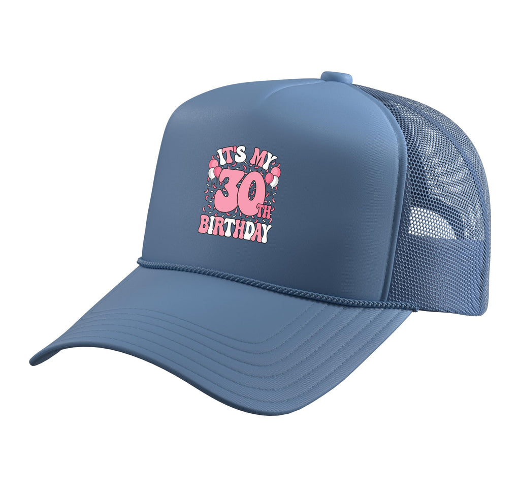 30th Birthday Trucker Hat with Adjustable Mesh Back H837052