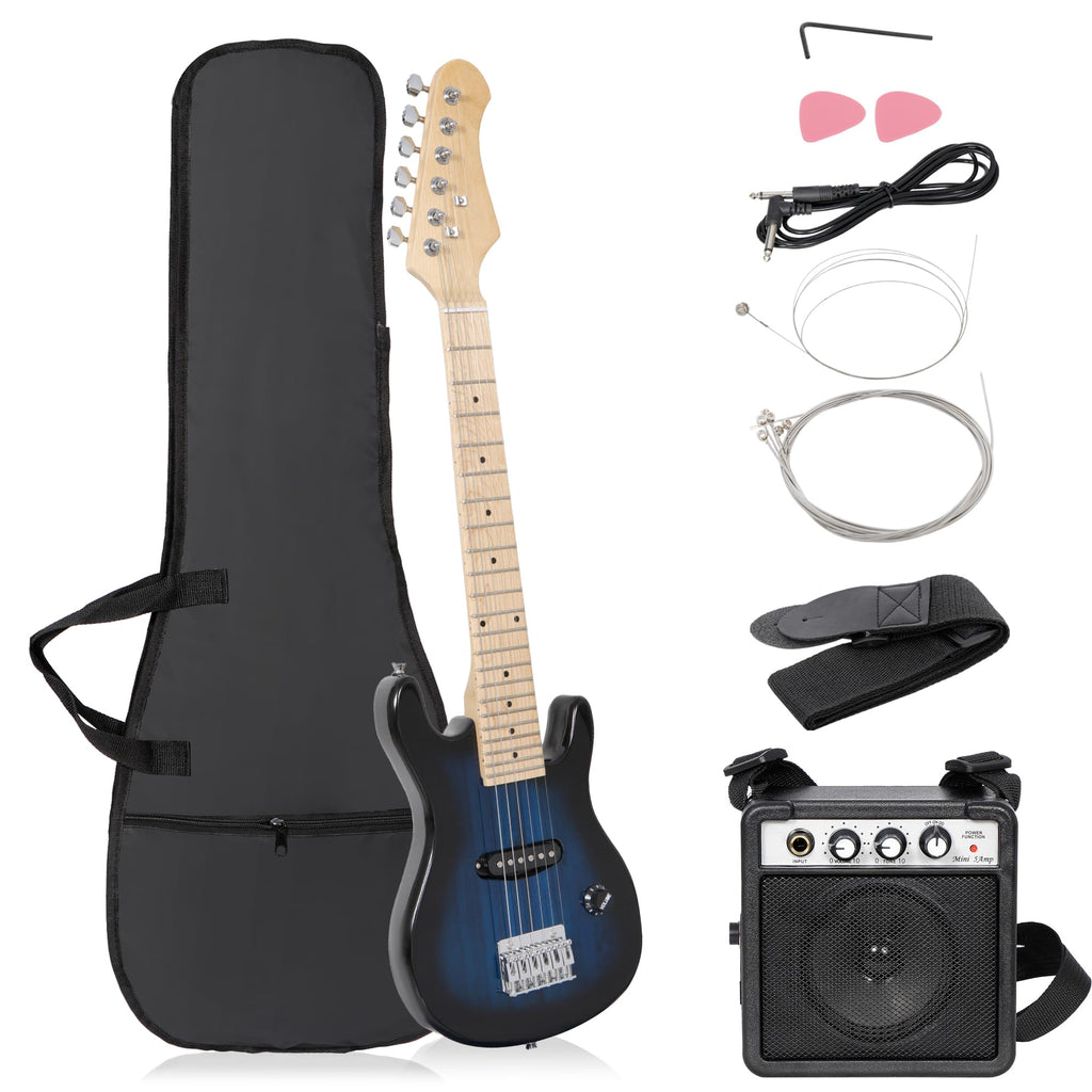 30 Inch Blue Electric Guitar Kit with Amplifier D689