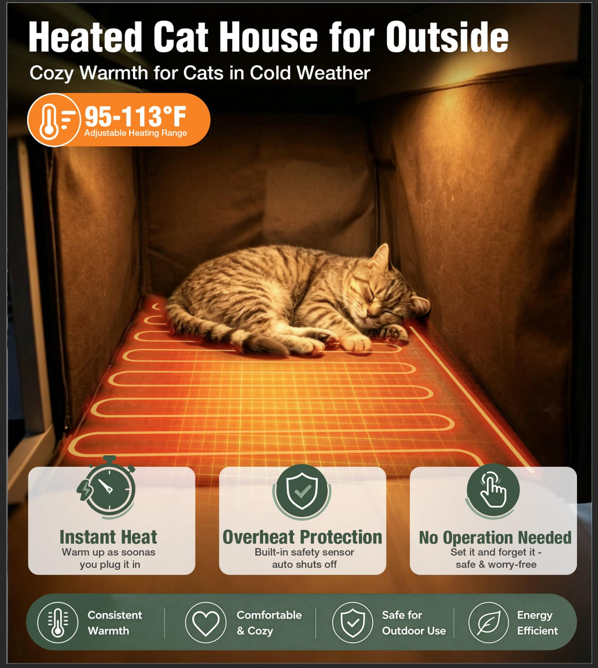 Large 2 Story Heated Cat House J88705