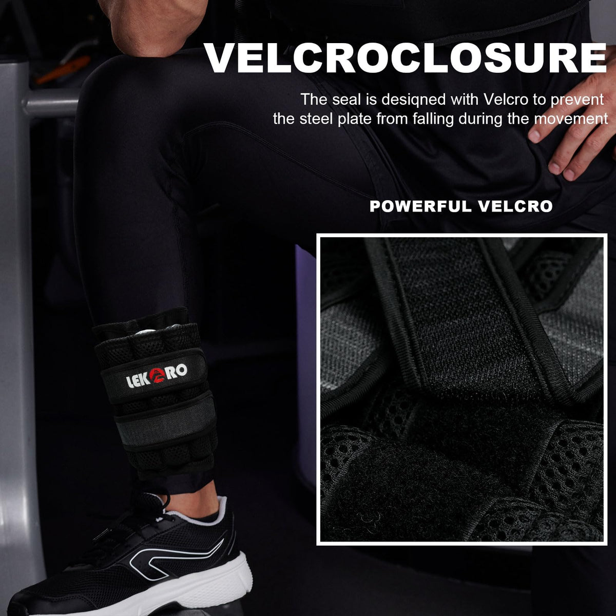 Ankle Weights Wrist Weights, 1 Pair Adjustable Removable Steel B15839