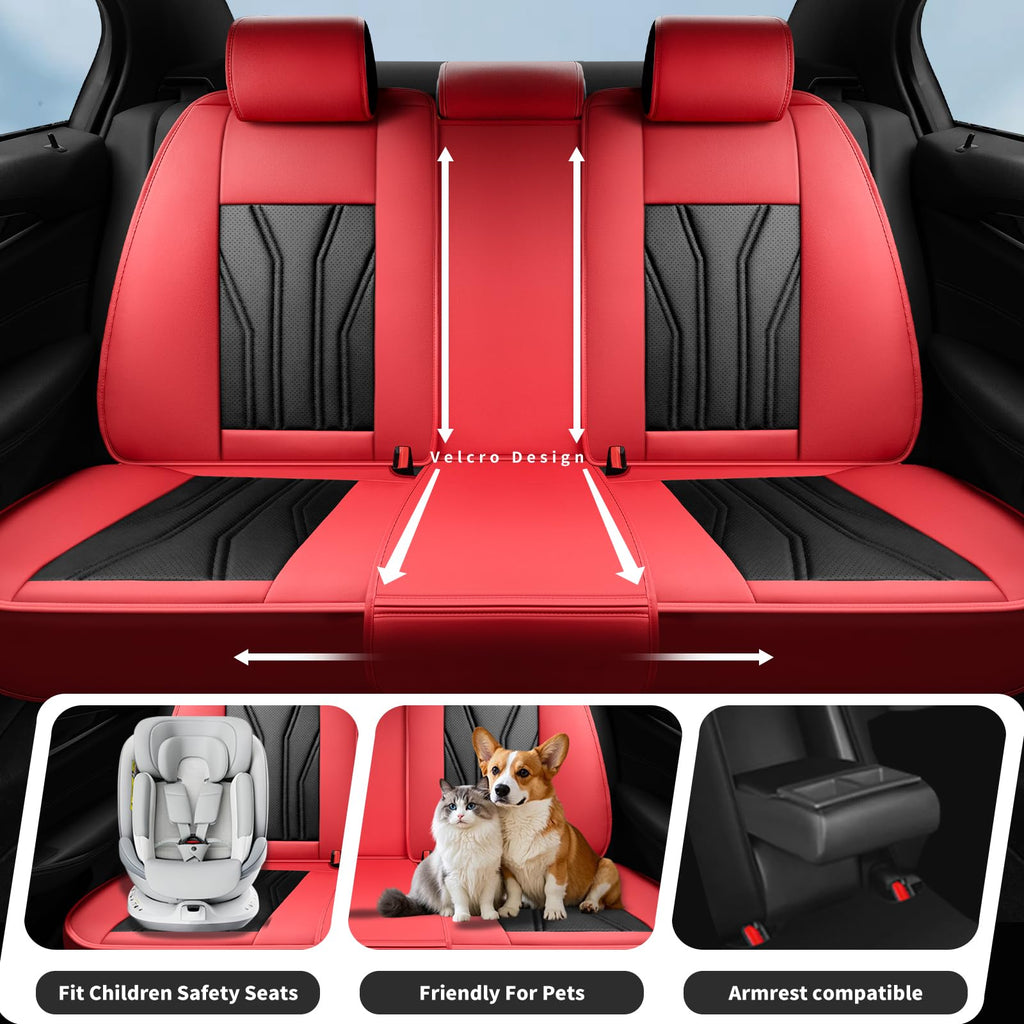 Red & Black Car Seat Covers H91281