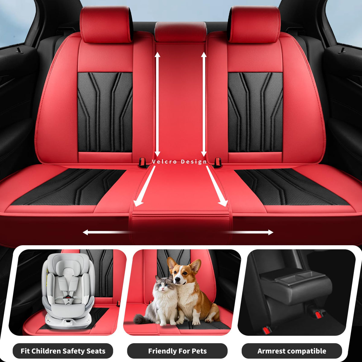 Red & Black Car Seat Covers H91281