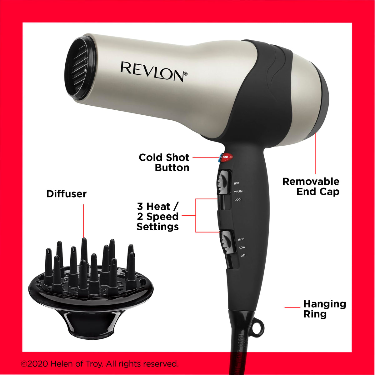 1875 Watts Fast Dry Hair Dryer J3221