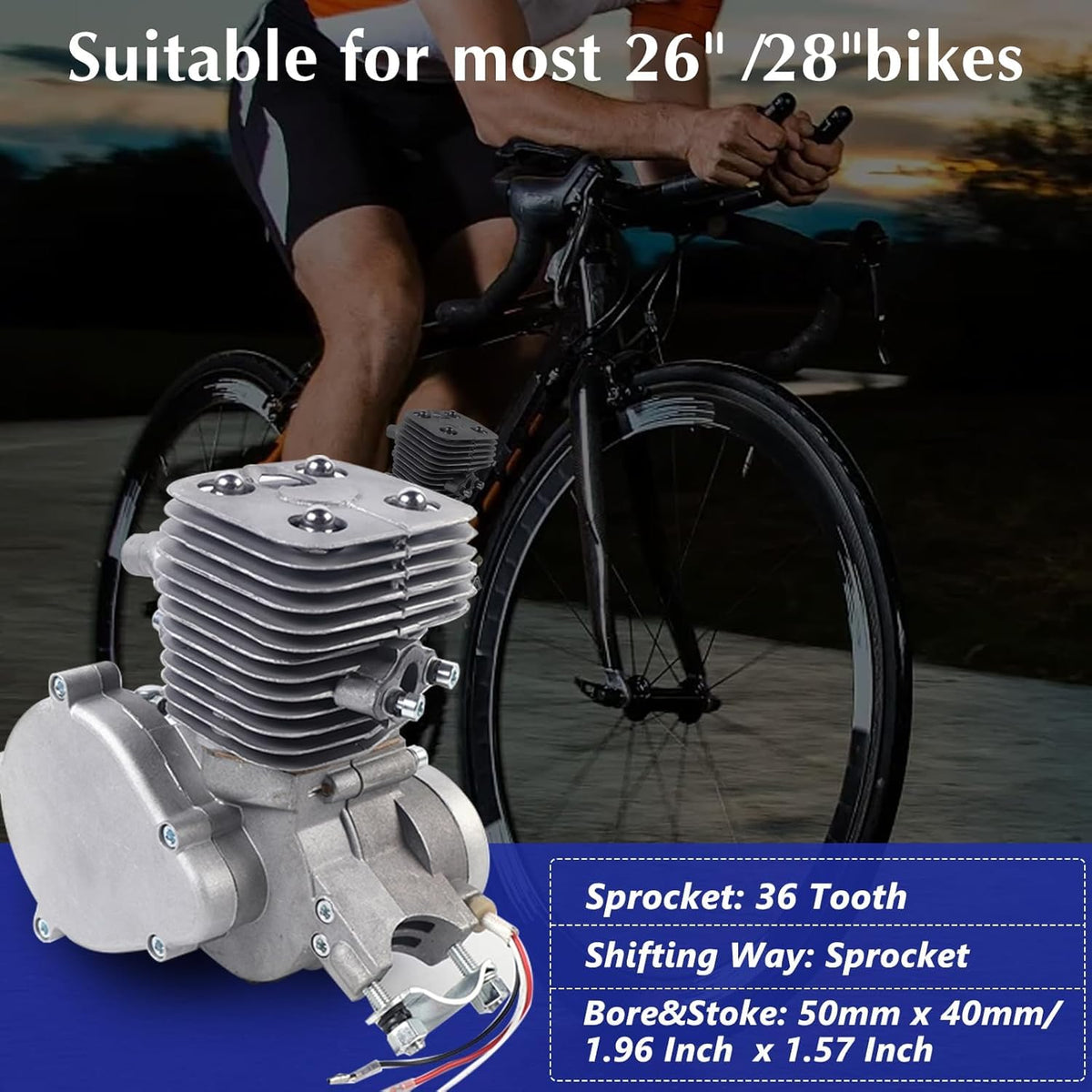 100CC 2 Stroke Air-Cooling Bicycle Engine Kit S505