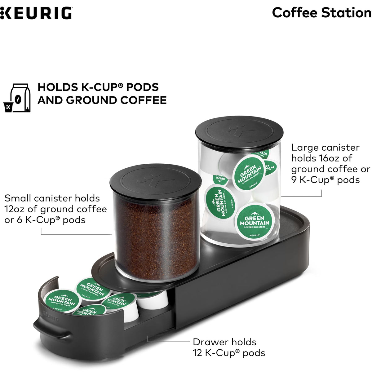 Black Coffee Storage Unit K5355