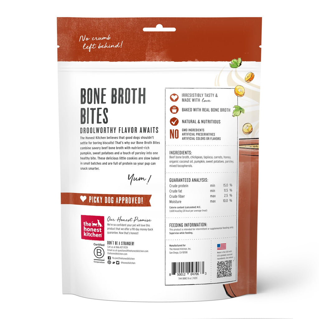 Grain Free Beef Bone Broth Sweet Potato Dog Treats 8 oz I112