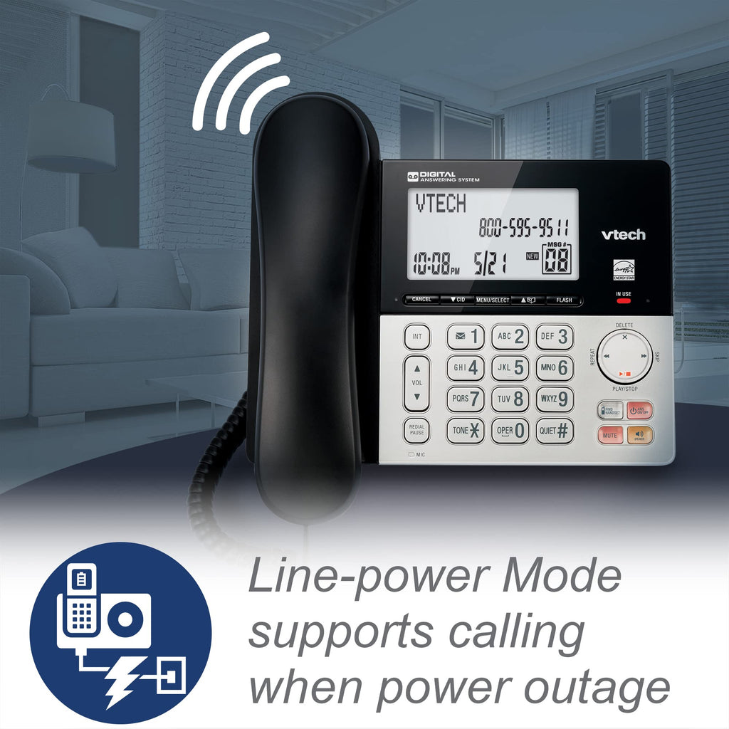 Corded/Cordless Phone System with 2 Handsets I537