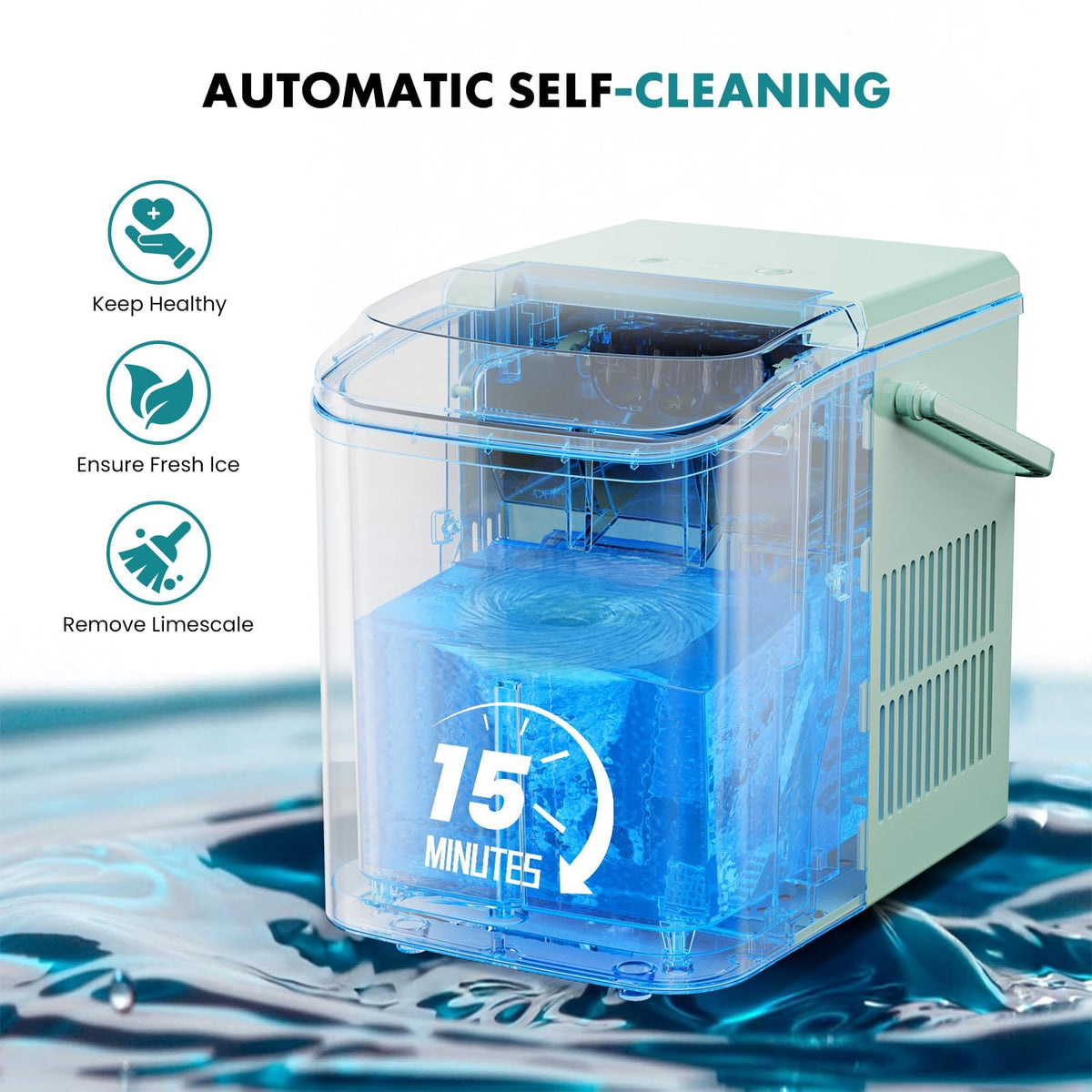 Portable Ice Maker Machine with Handle J16659