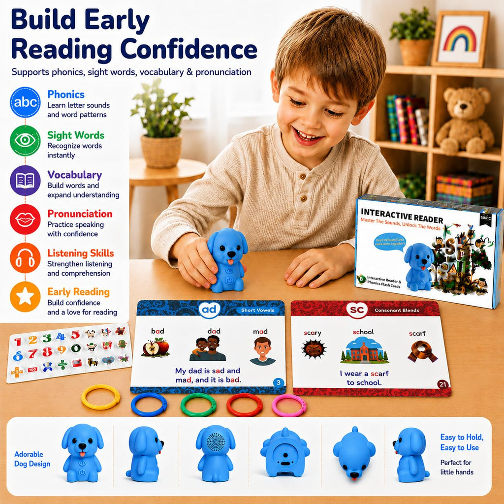 Phonics Learning Toy with Reader Dog, 148 Pages, 90 Stickers M88716
