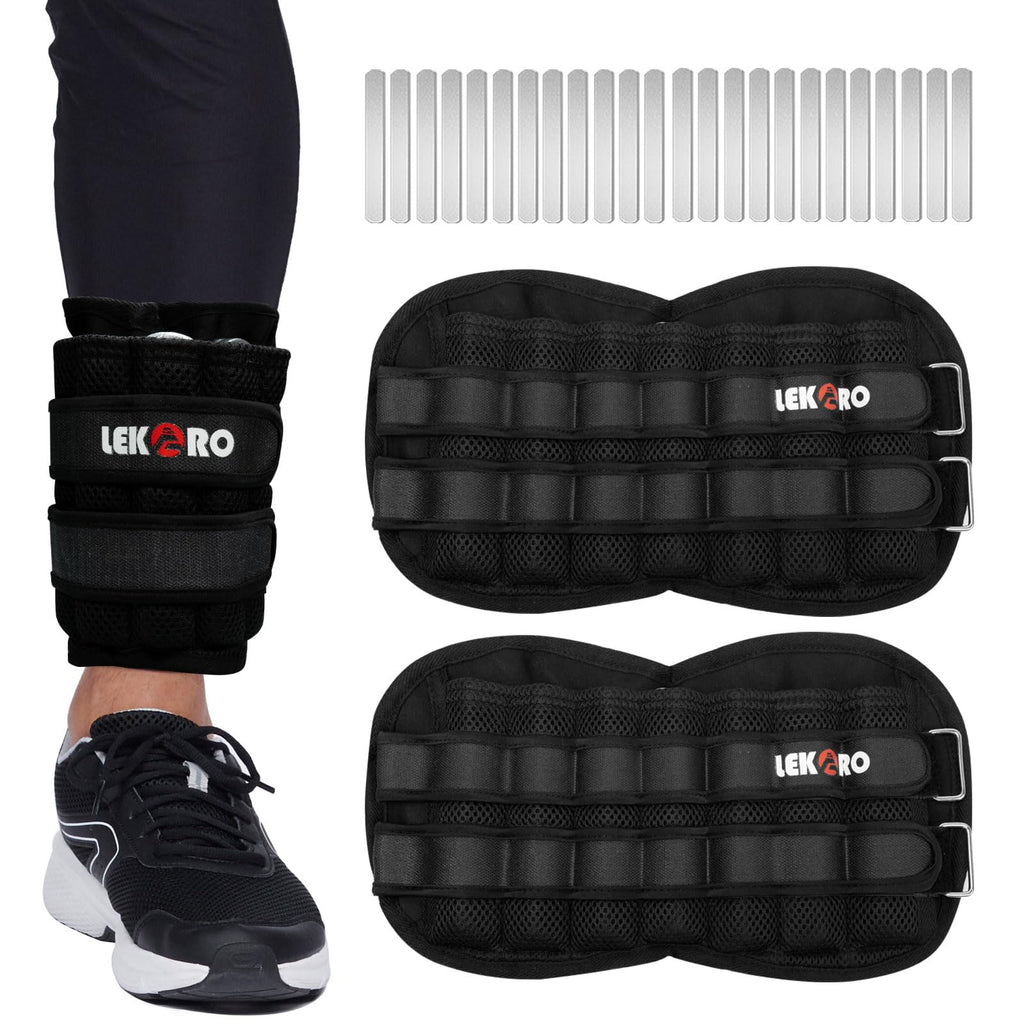 Ankle Weights Wrist Weights, 1 Pair Adjustable Removable Steel B15839