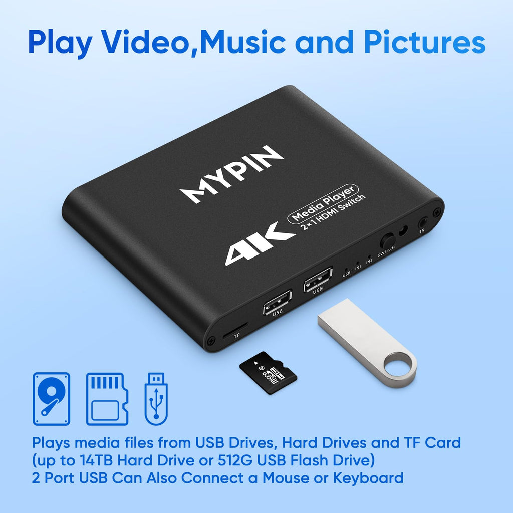 4K@30 Media Player with HDMI Out Switch S11194