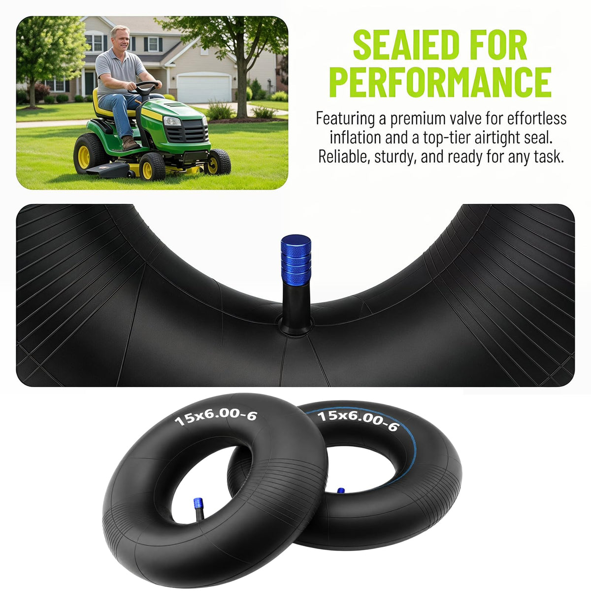 15x6.00-6 Inner Tube 2 Pack with TR-13 Valve U321262