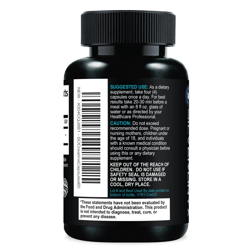 Micronized Creatine Monohydrate 3000mg 60 Capsules G31349