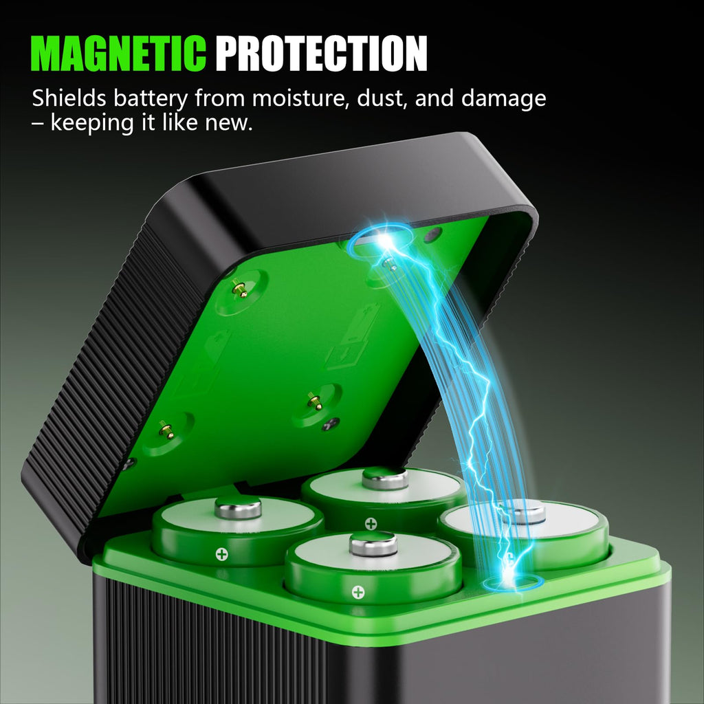 10000mAh D Rechargeable Batteries with 4-Slot Type-C Charger O210