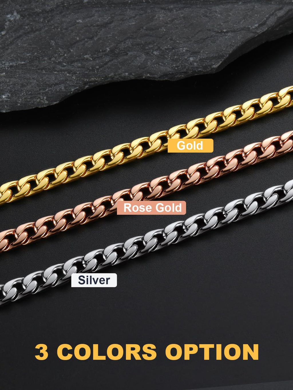 Cuban Link Chain Stainless Steel Necklace Q881