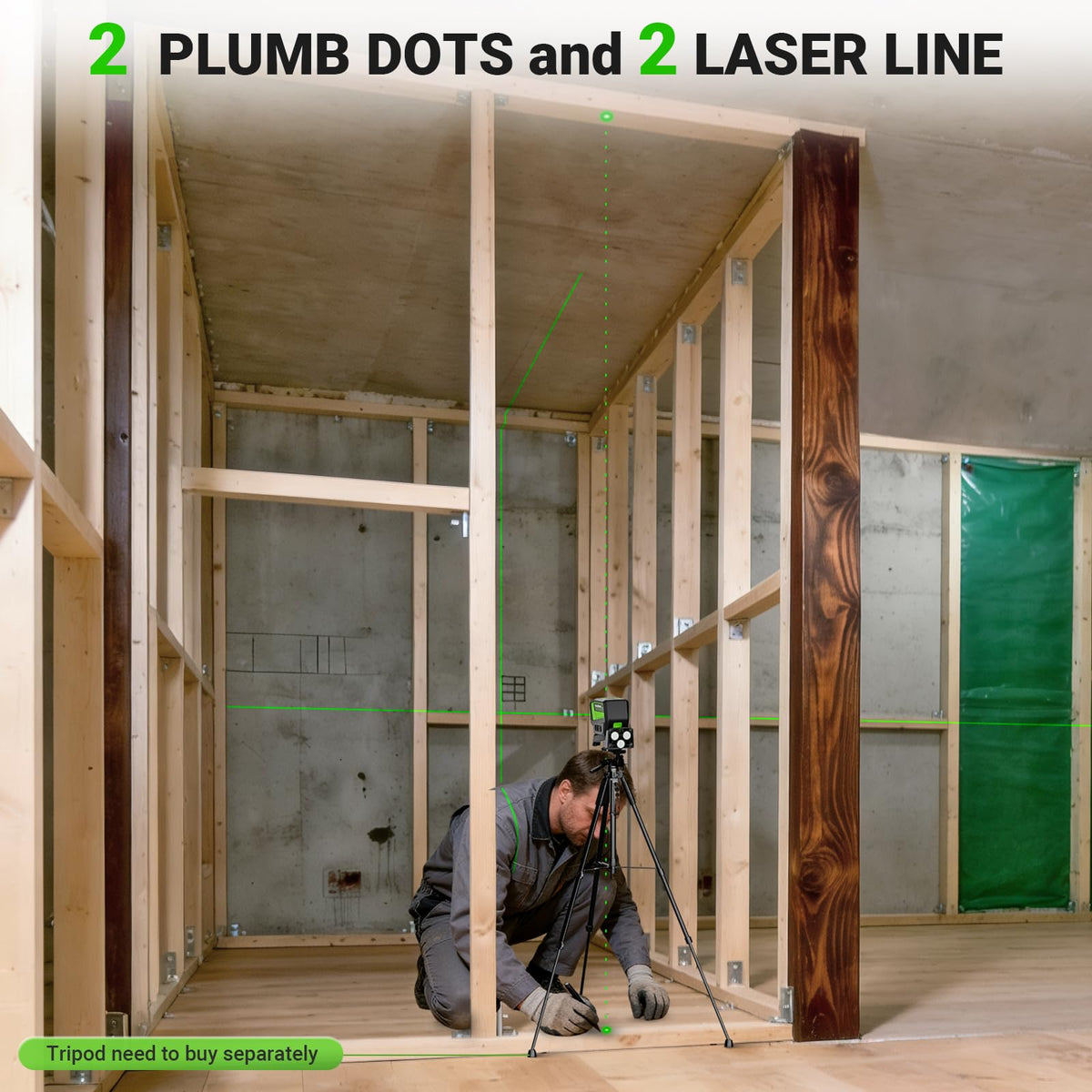 2 Point Cross Line Self Leveling Laser Alignment Tool I303432