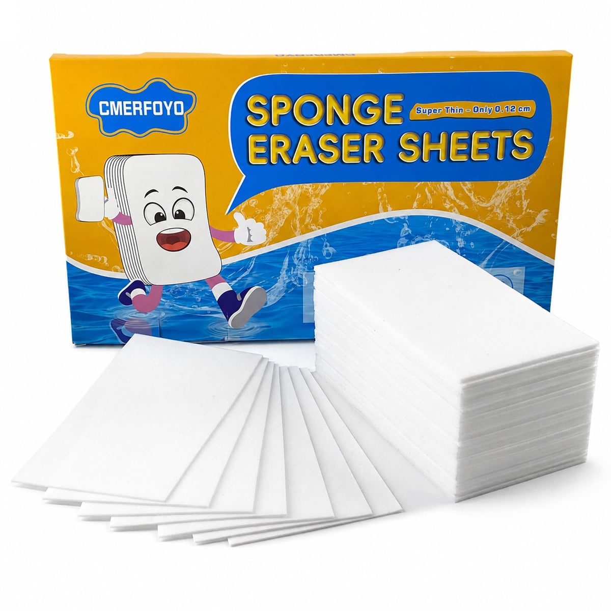48 Pads 0.12cm Melamine Sponge Eraser Sheets W1557