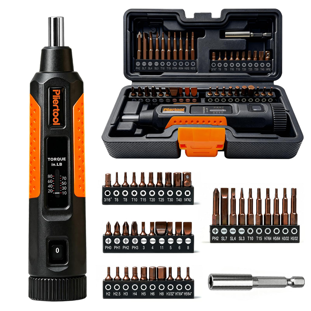 42Pcs Preset Torque Screwdriver Set 10-80 Inch Pound Z249719