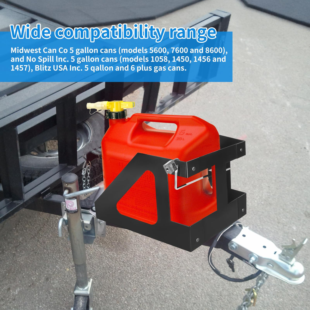 5 Gallon Gas Can Holder with Anti-Theft Lock R850