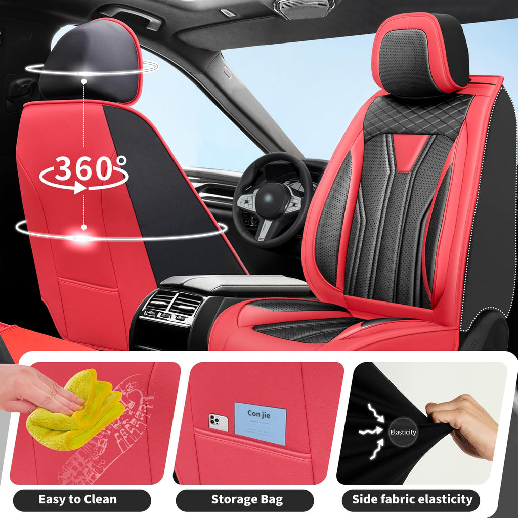 Red & Black Car Seat Covers H91281