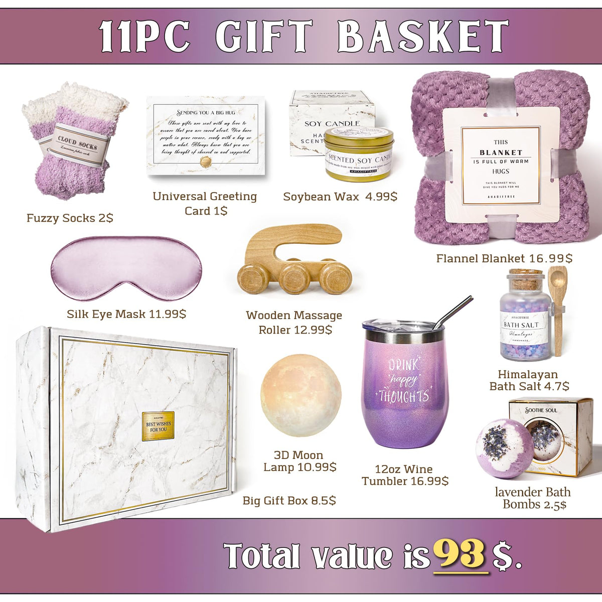 11 Pc Gift Baskets F707