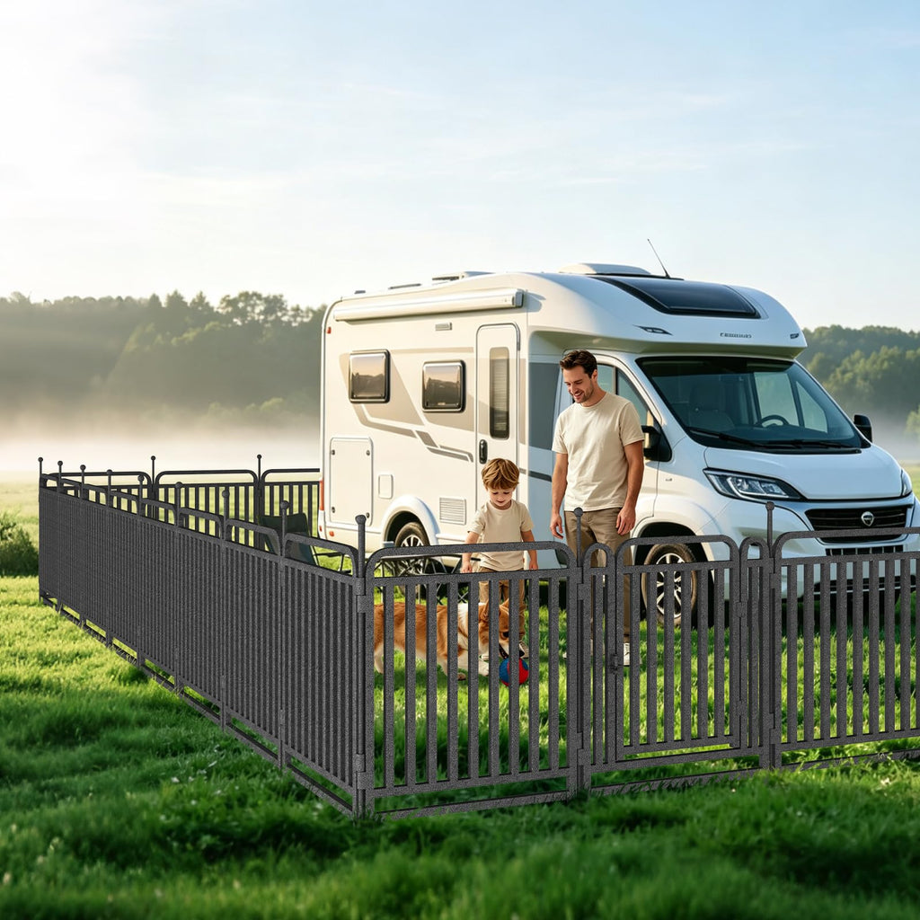 Dog Playpen Outdoor Silver 32'' 16 Panels 2 Gates O316241