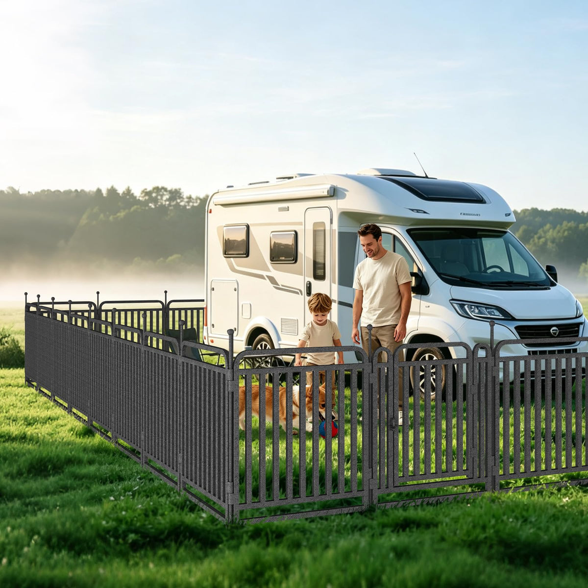 Dog Playpen Outdoor Silver 32'' 16 Panels 2 Gates O316241