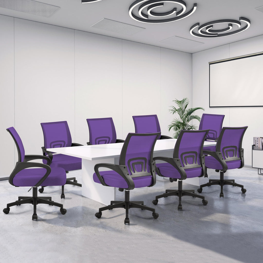 Purple Adjustable Swivel Mesh Office Chair N423156