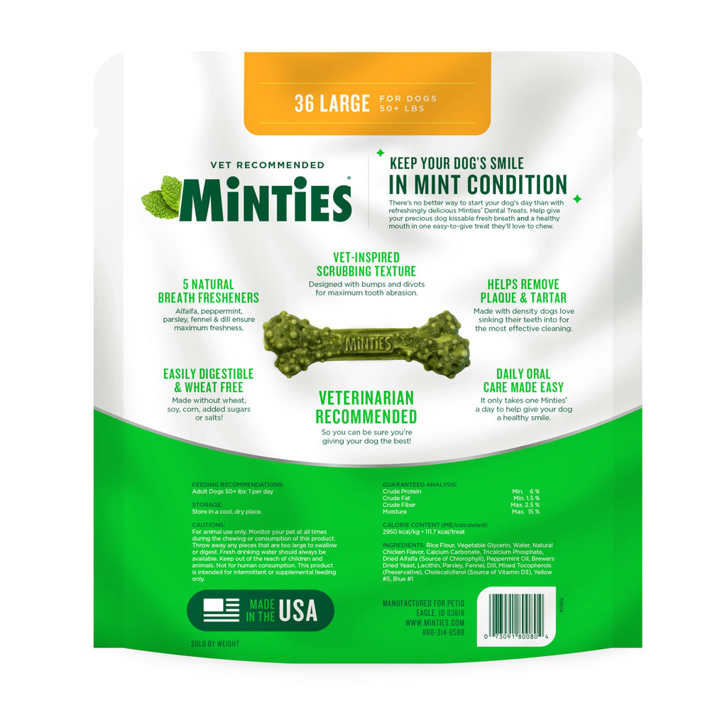 Mint Dental Chews for Dogs 36 Ct C370