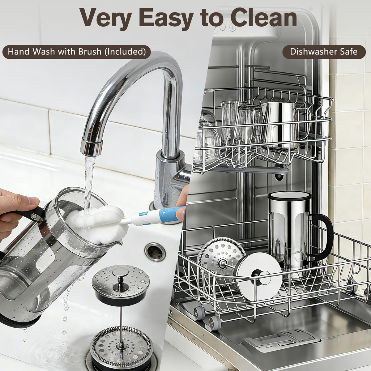 34oz Heat Resistant Glass Stainless Steel French Press Coffee Maker X60283