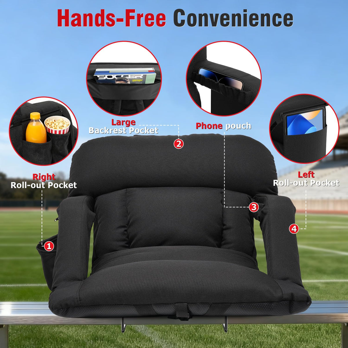 Stadium Seats with Back Support 2 Pack E883489